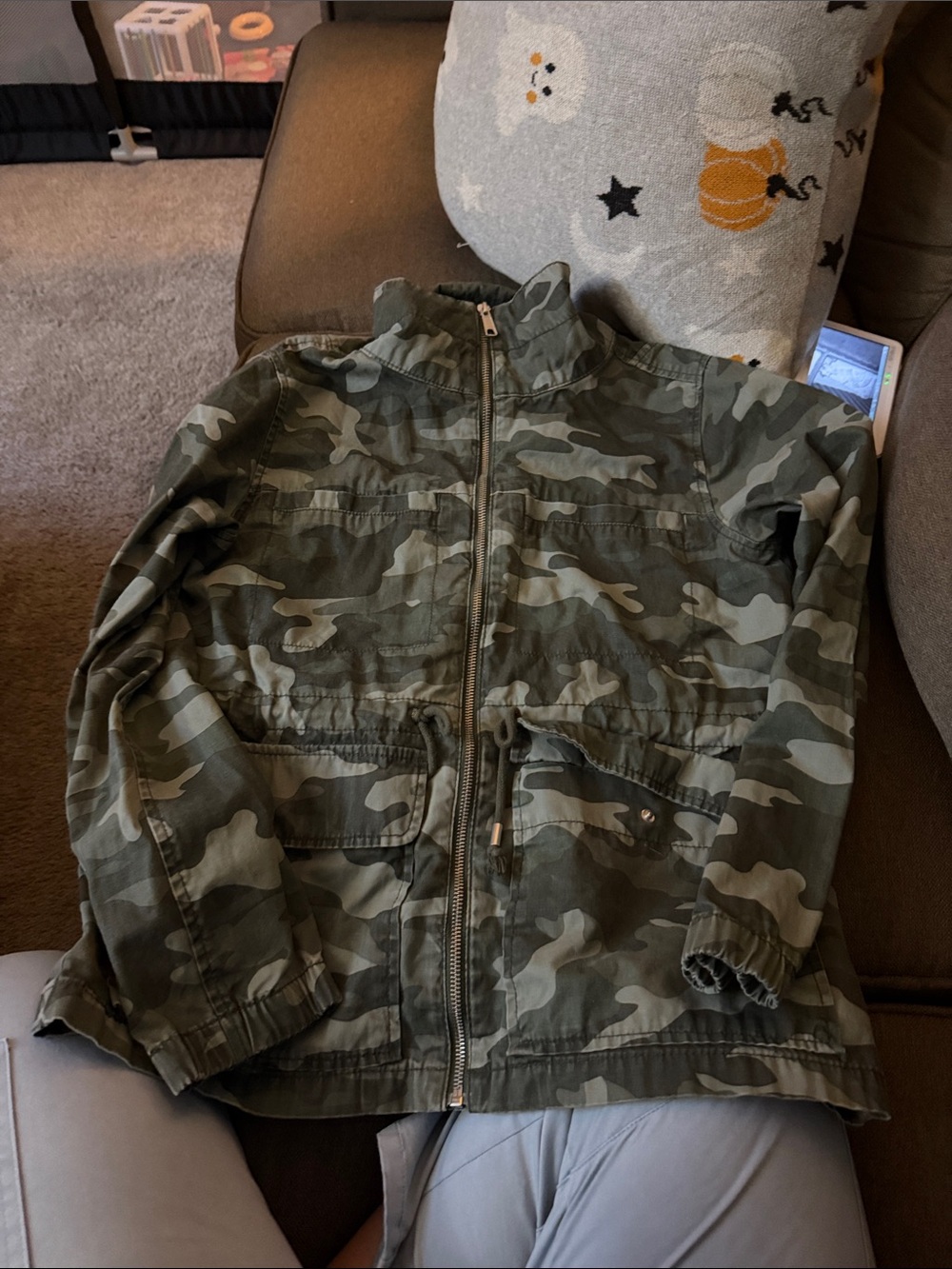 Old Navy Olive Green Camo Utility Jacket